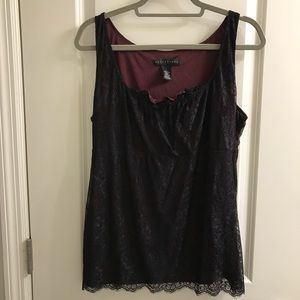 Apostrophe Black Lace Top L